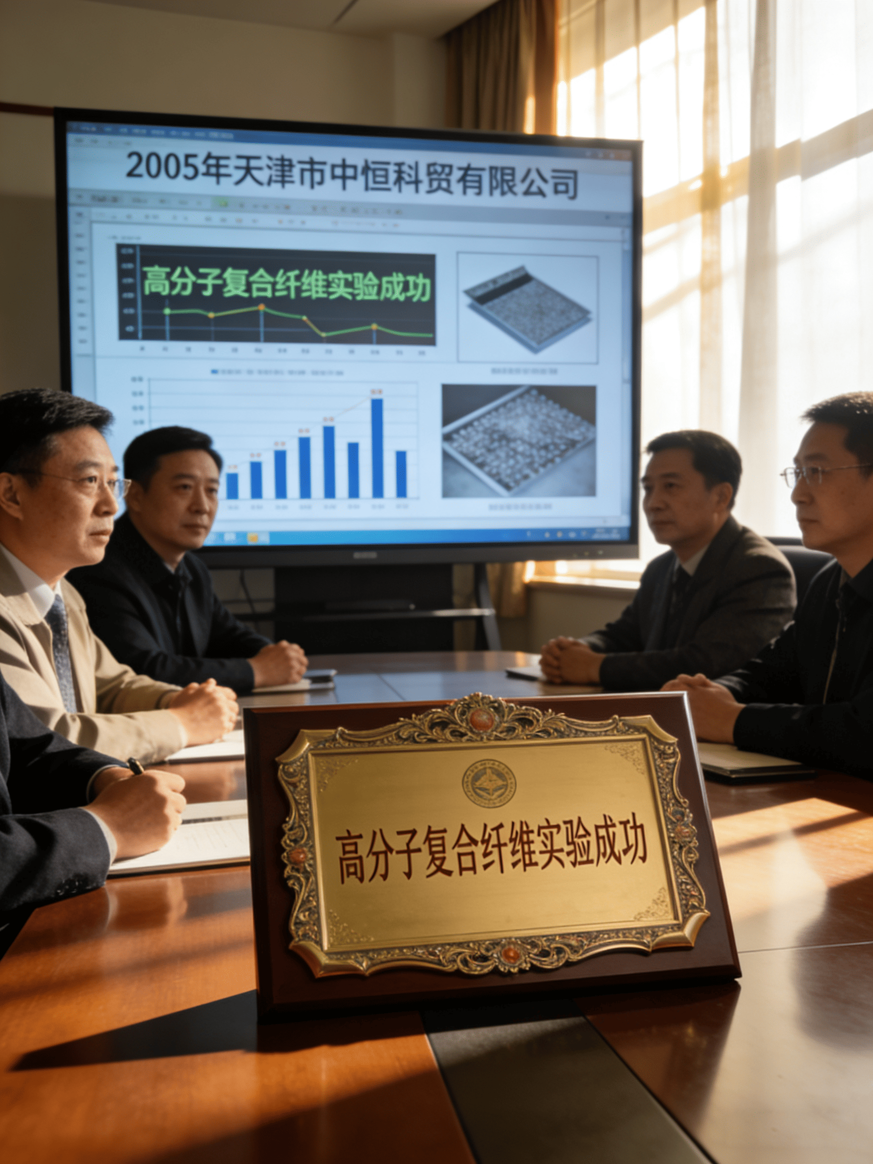 2005年-天津中恒科貿(mào)有限公司高分子復(fù)合纖維制造成功