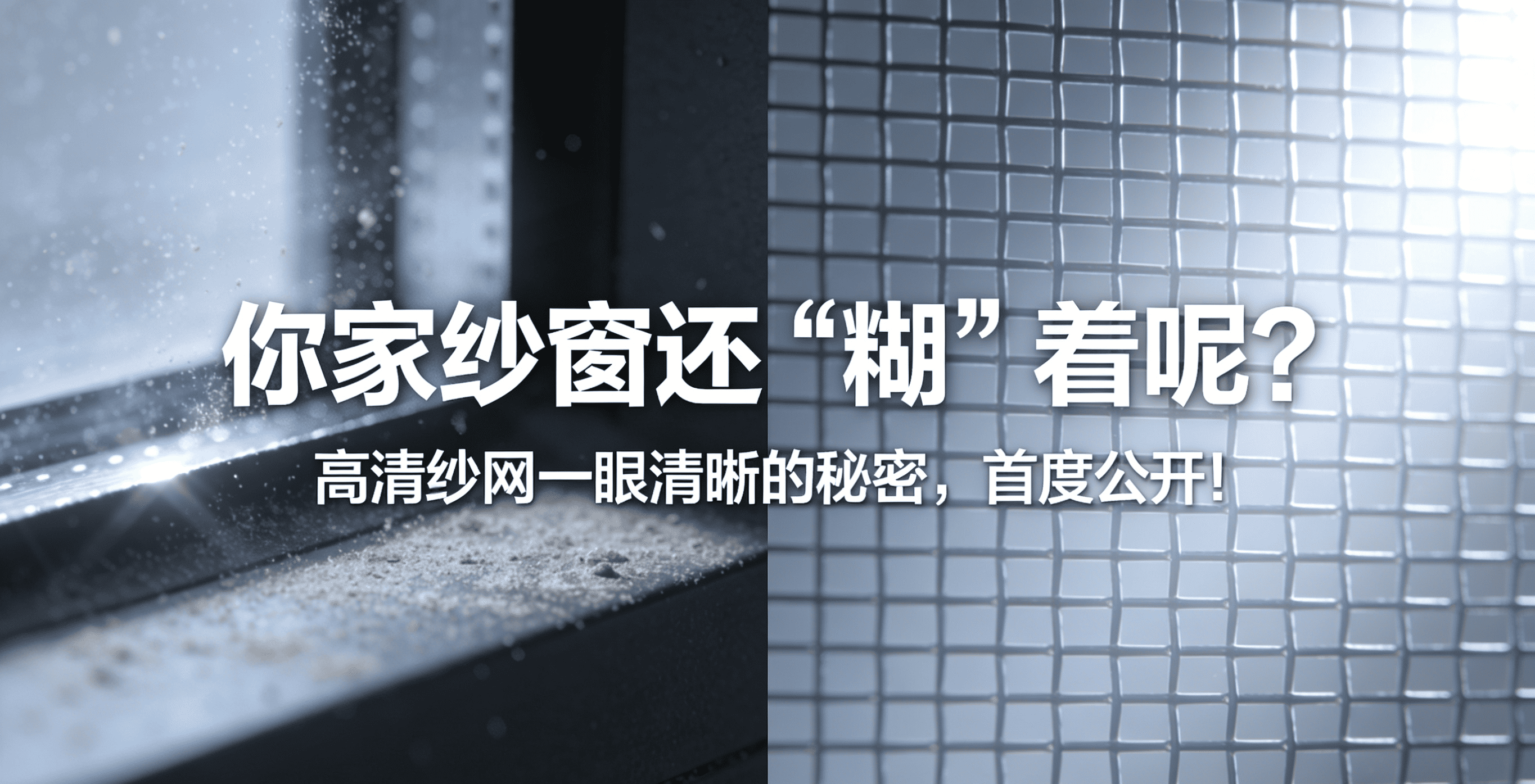 你家紗窗還“糊”著呢？高清紗網(wǎng)一眼清晰的秘密，首度公開(kāi)！